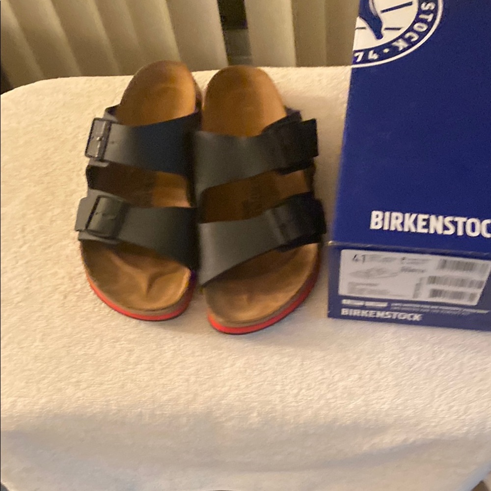 Birkenstock Black and Red Sandals Arizona Prof